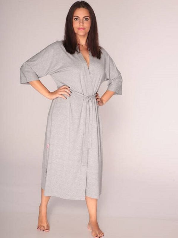 De Lafense Bathrobe De Lafense 940, 942 Visa M-2XL women's melange light 065