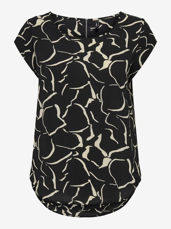 Only Beige-black women's patterned blouse ONLY Vic
