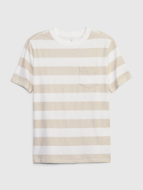 GAP Beige Boys' Striped T-Shirt Gap