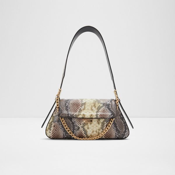 Aldo Beige-brown women's handbag with snake pattern ALDO Tivoli