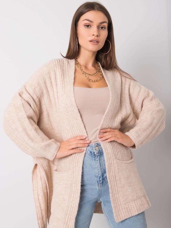 Fashionhunters Beige cardigan Britney RUE PARIS