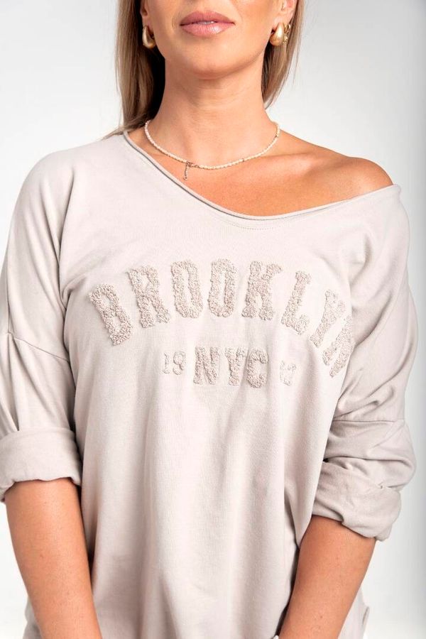 Michelle Beige cotton blouse Brooklyn Nyc