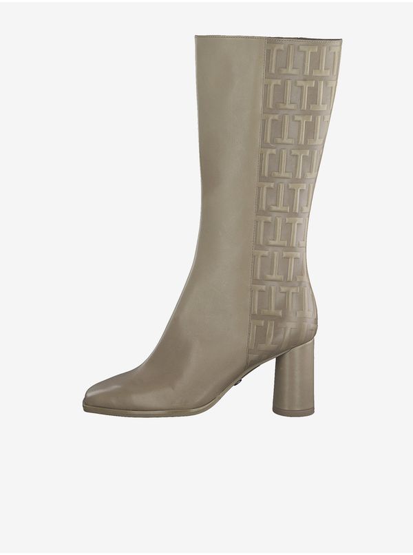 Tamaris Beige leather high heel boots Tamaris - Women