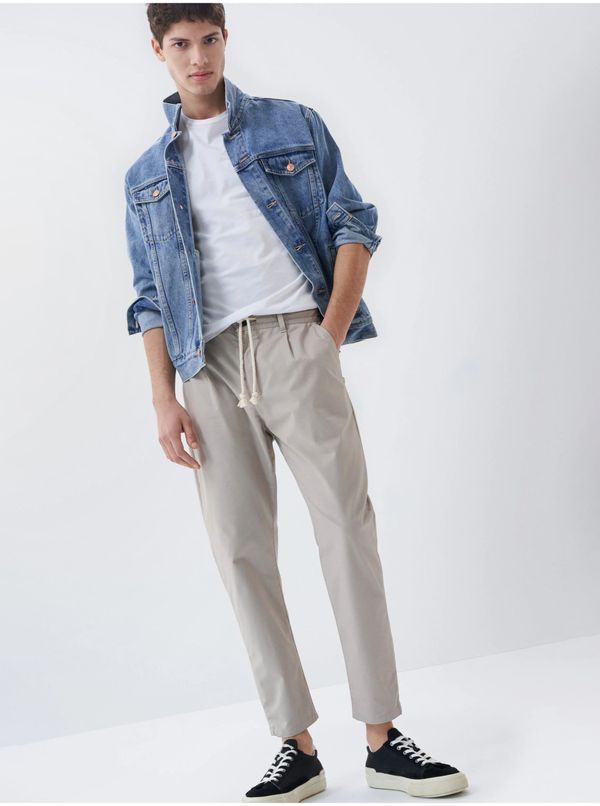 Salsa Jeans Beige Mens Chino Pants Salsa Jeans Tapered - Men