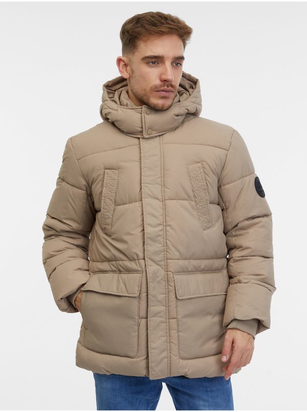 Only Beige Men's Quilted Jacket ONLY & SONS Arwin - Men