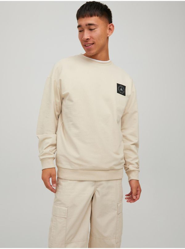 Jack & Jones Beige men's sweatshirt Jack & Jones Filo - Men's