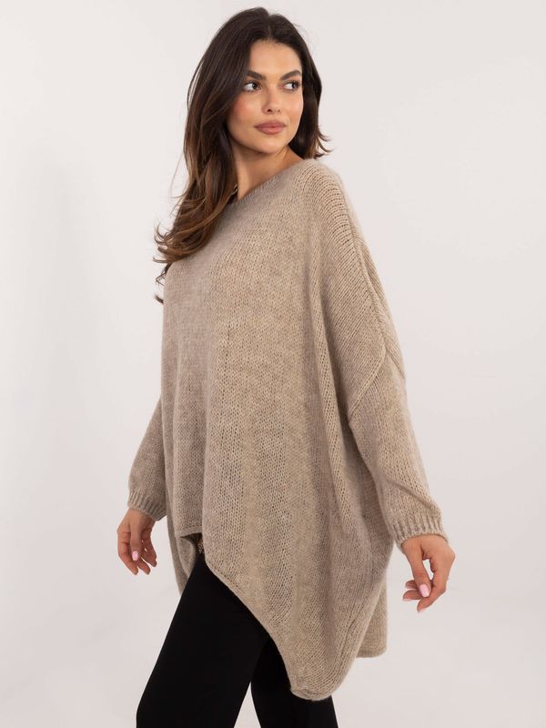 Fashionhunters Beige oversize sweater OCH BELLA