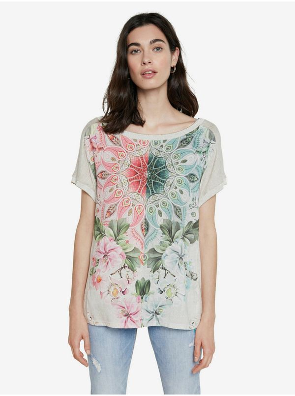 DESIGUAL Beige T-Shirt Desigual TS Copenhagen - Women