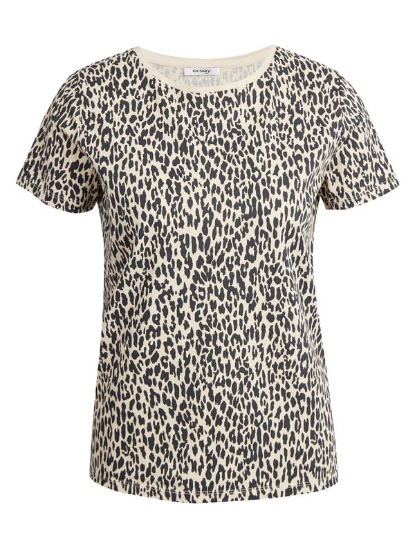 Orsay Beige T-shirt with animal pattern ORSAY - Women