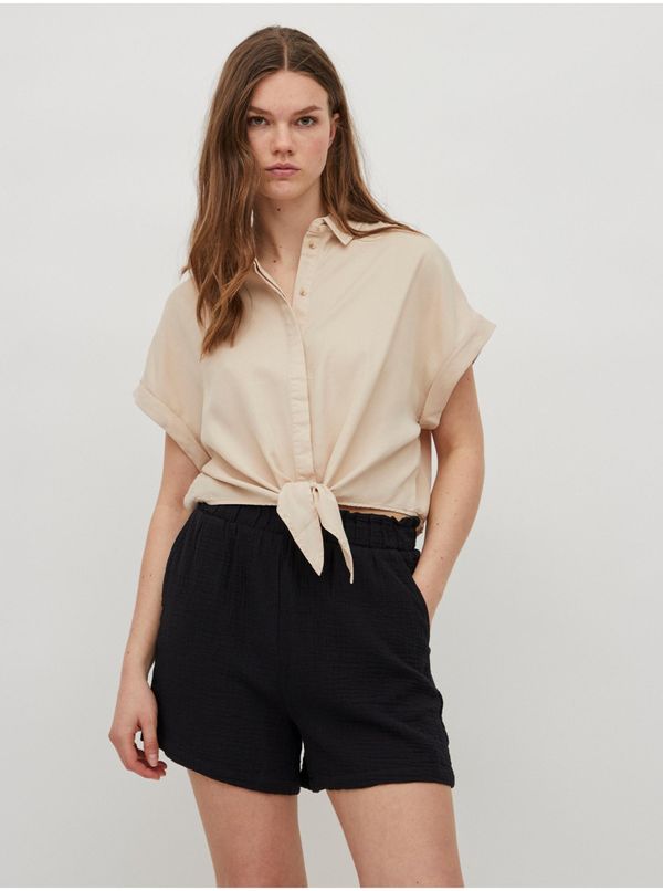 Vila Beige Tie shirt VILA Mandy - Ladies