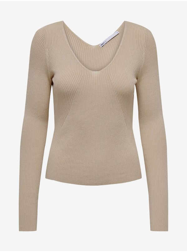 Only Beige women's ribbed sweater ONLY Julie - Women