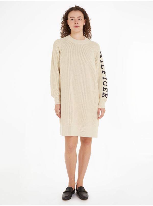 Tommy Hilfiger Beige Women's Sweater Dress Tommy Hilfiger - Women