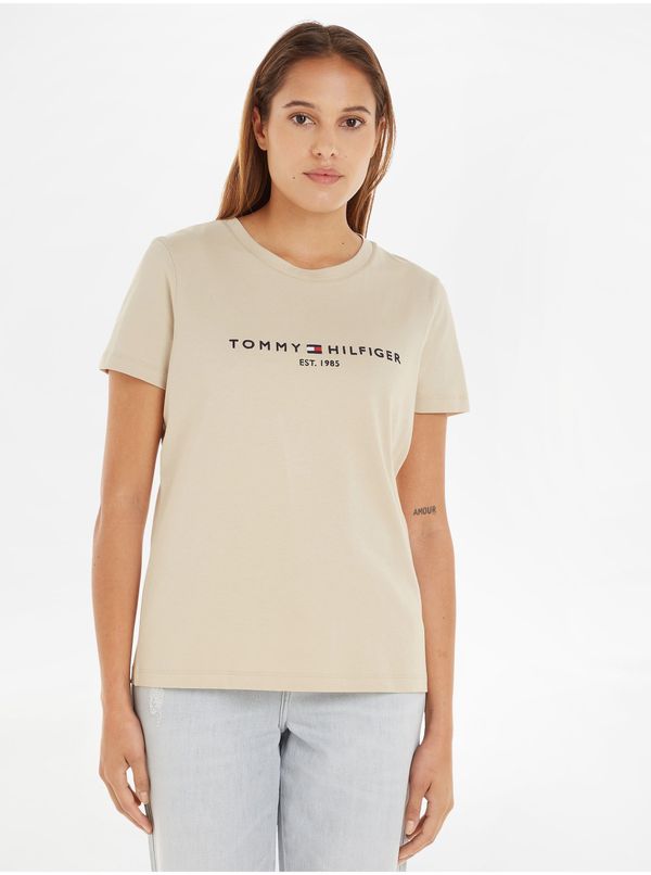 Tommy Hilfiger Beige Women's T-Shirt Tommy Hilfiger - Women