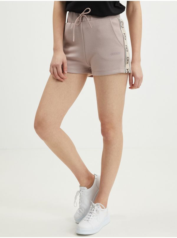 Guess Beige women's tracksuit shorts Guess Britney