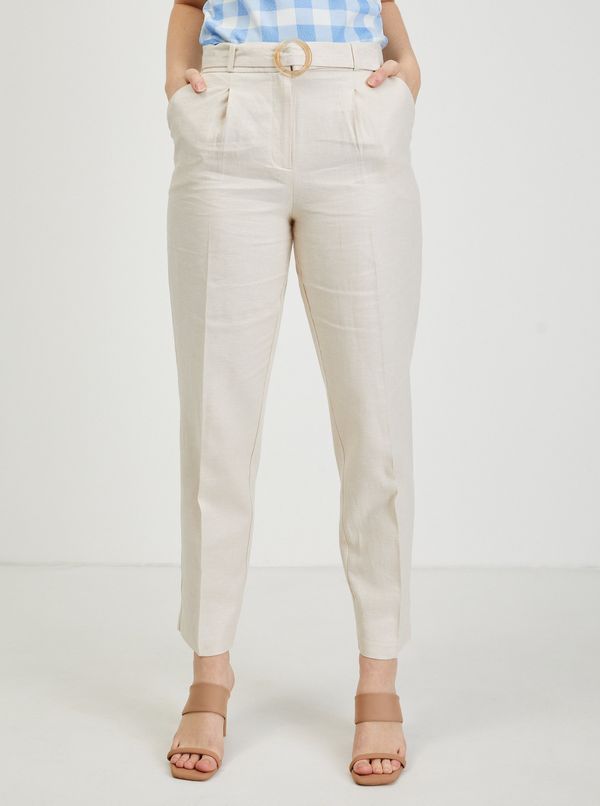 Orsay Beige women's trousers ORSAY - Ladies