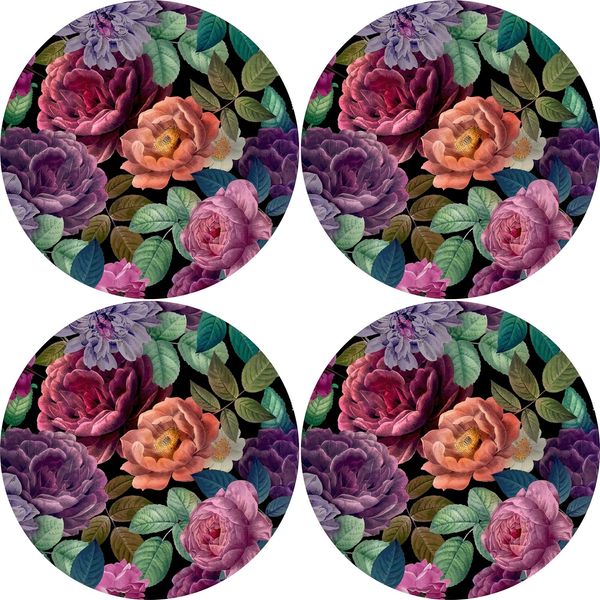 Bertoni Home Bertoni Home Unisex's 4 Round Table Pads Set Enigma