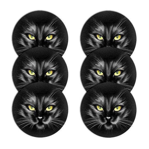 Bertoni Home Bertoni Home Unisex's 6 Round Table Pads Set Nero