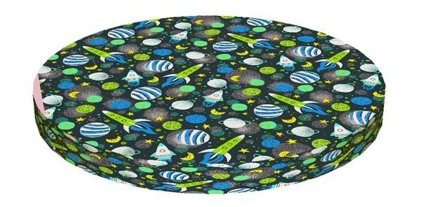 Bertoni Home Bertoni Home Unisex's Ring Chair Cushion Rocket Navy Blue/Green