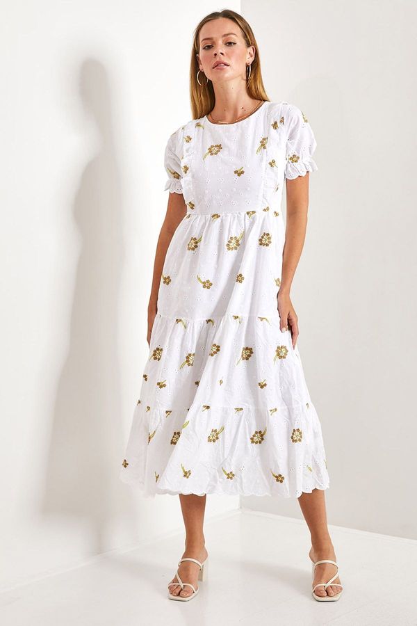 Bianco Lucci Bianco Lucci Women's Frilly Scalloped Dress