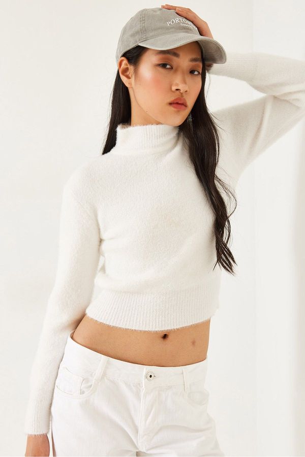 Bianco Lucci Bianco Lucci Women's Half Turtleneck Soft Knitwear Sweater