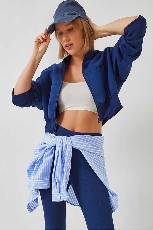 Bianco Lucci Bianco Lucci Women's Hooded Zippered Cardigan