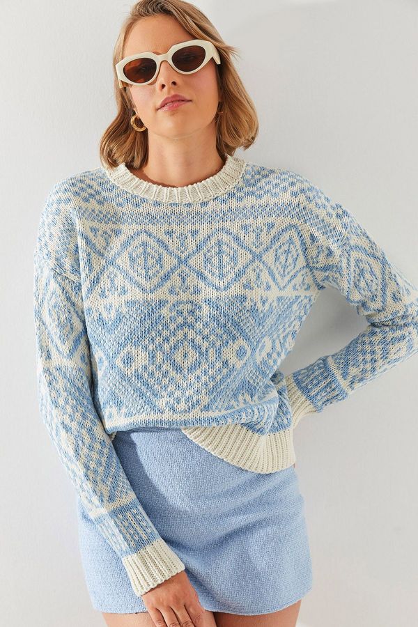 Bianco Lucci Bianco Lucci Women's Jacquard Sweater