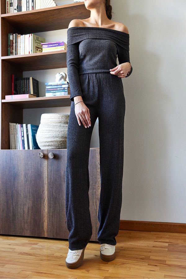 Bianco Lucci Bianco Lucci Women's Madonna Collar Bottom Top Pants Suit 2395