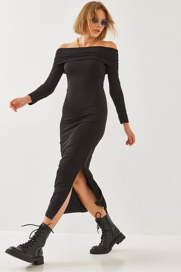 Bianco Lucci Bianco Lucci Women's Madonna Collar Long Dress 374