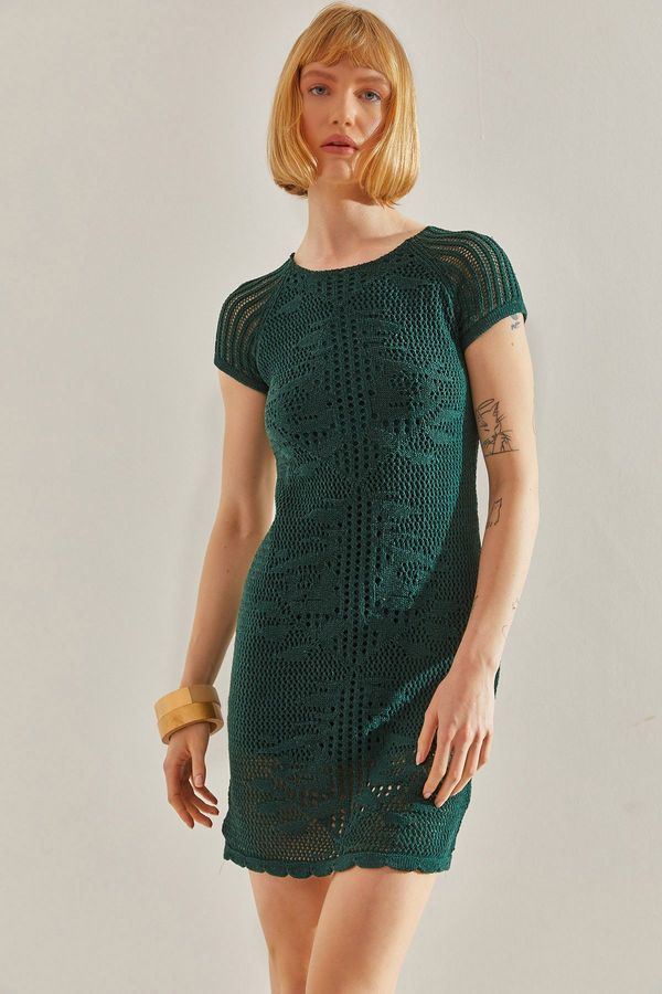 Bianco Lucci Bianco Lucci Women's Openwork Knitwear Dress