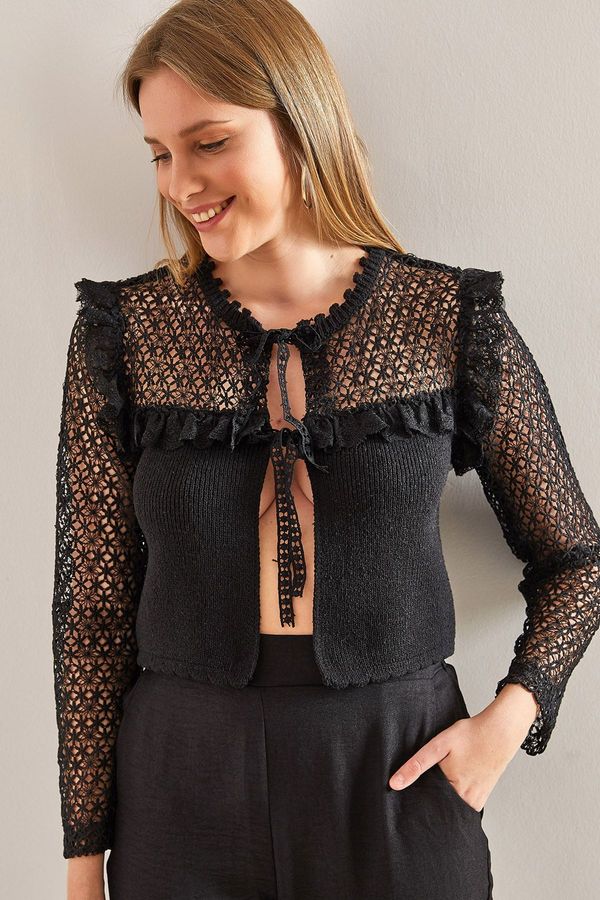 Bianco Lucci Bianco Lucci Women's Patterned Knitwear Knitted Cardigan