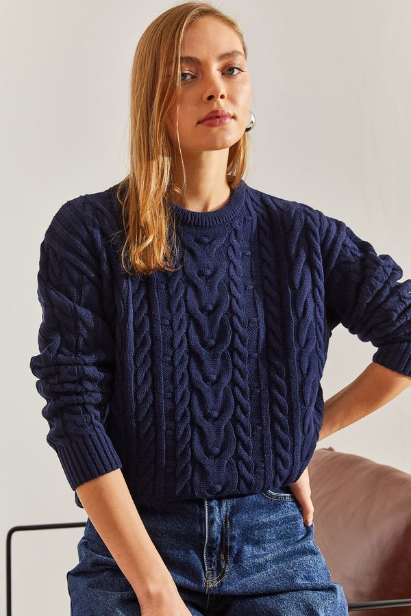 Bianco Lucci Bianco Lucci Women's Patterned Knitwear Sweater