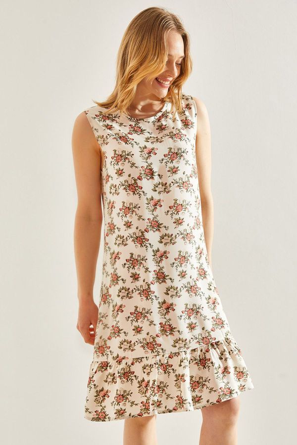 Bianco Lucci Bianco Lucci Women's Skirt Ruffled Floral Viscose Dress