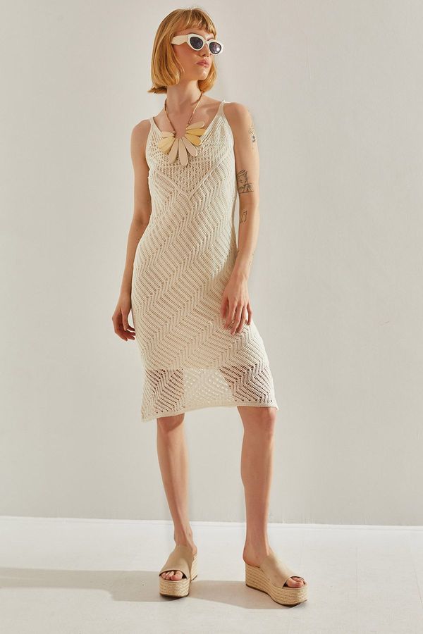 Bianco Lucci Bianco Lucci Women's Thin Strap Knitwear Dress