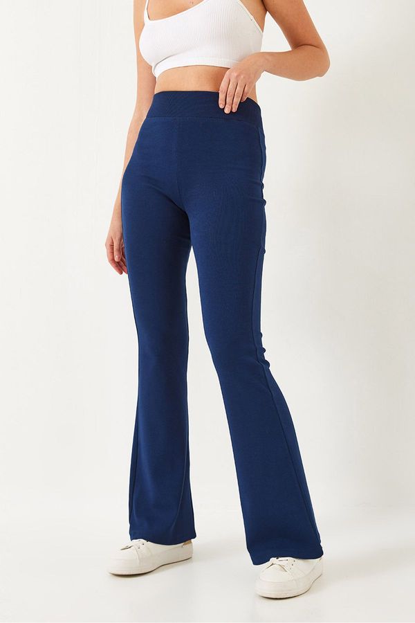 Bianco Lucci Bianco Lucci Women's Wide Belt Spanish Leg High Waist Pants