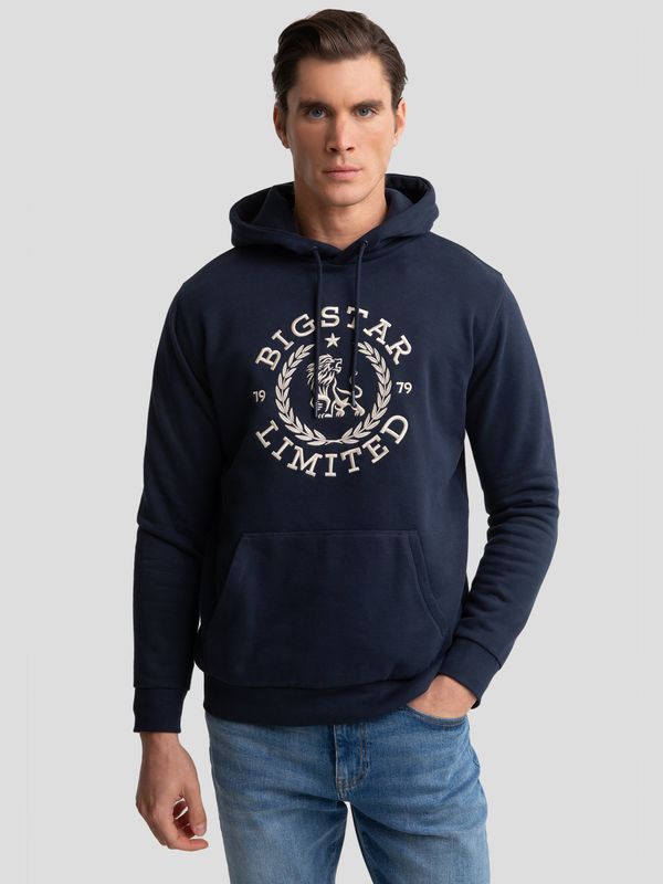 Big Star Big Star Man's Hoodie 173236 403 Navy Blue