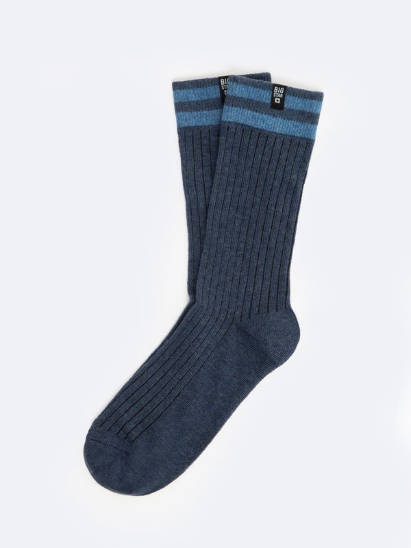 Big Star Big Star Man's Standard Socks 211027 403 Navy Blue