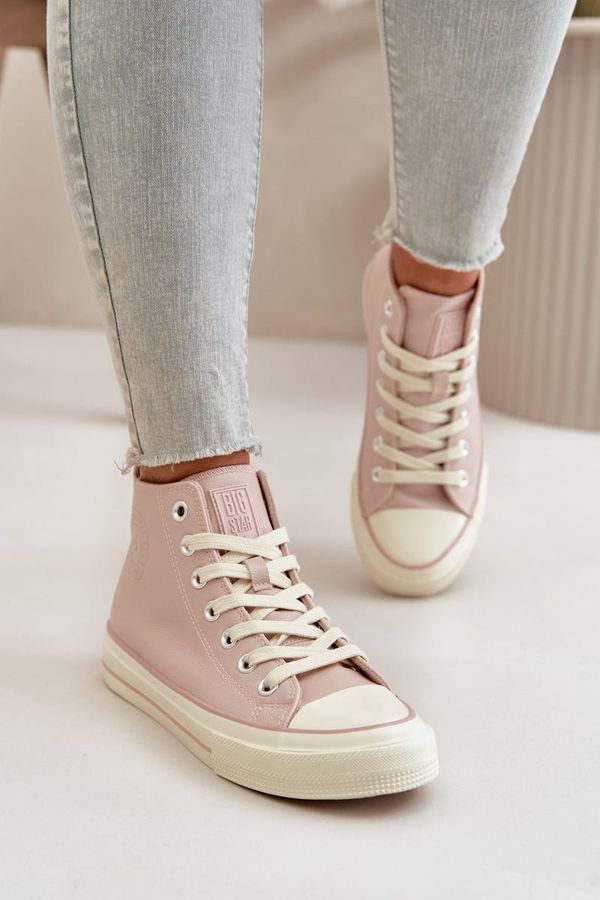 BIG STAR SHOES BIG STAR SHOES Women's Insulated Sneakers Made Of Eco Leather Pink Big Star