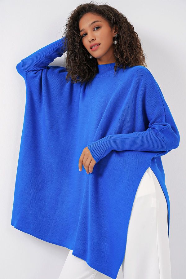 Bigdart Bigdart 15783 Slit Poncho Sweater - A.saks