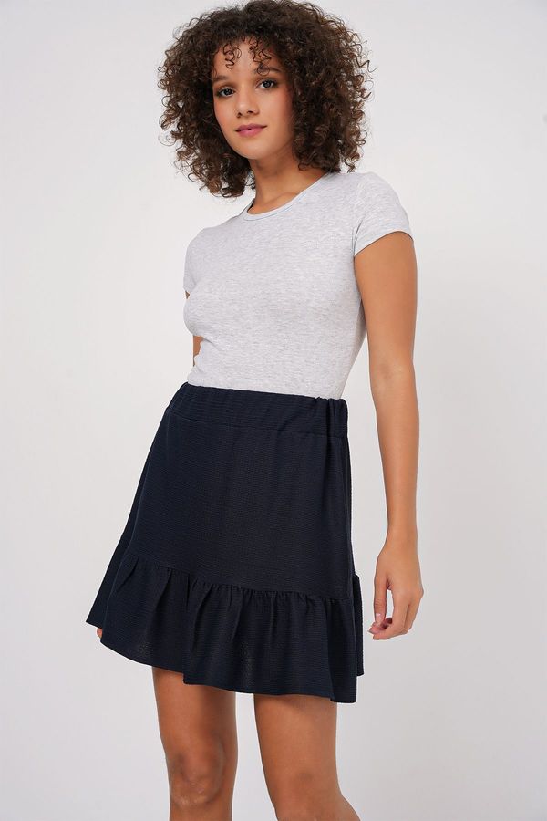 Bigdart Bigdart 1884 Knitted Mini Skirt - Navy Blue