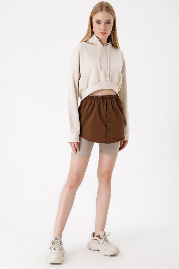 Bigdart Bigdart 1888 Sweatshirt And Sweater Six Shirt Skirt - Brown