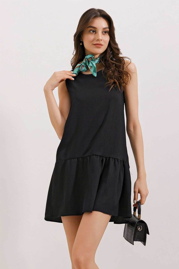 Bigdart Bigdart 2344 Flared Knitted Summer Dress - Black