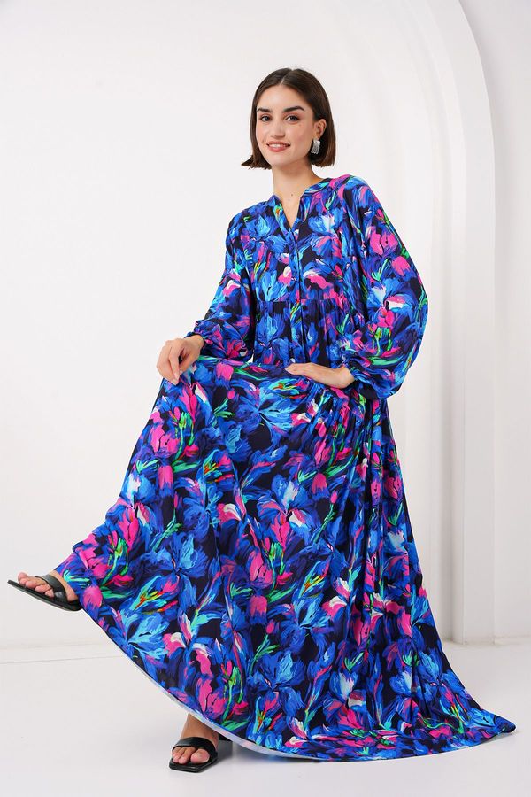 Bigdart Bigdart 2423 Authentic Patterned Dress - A. Turquoise