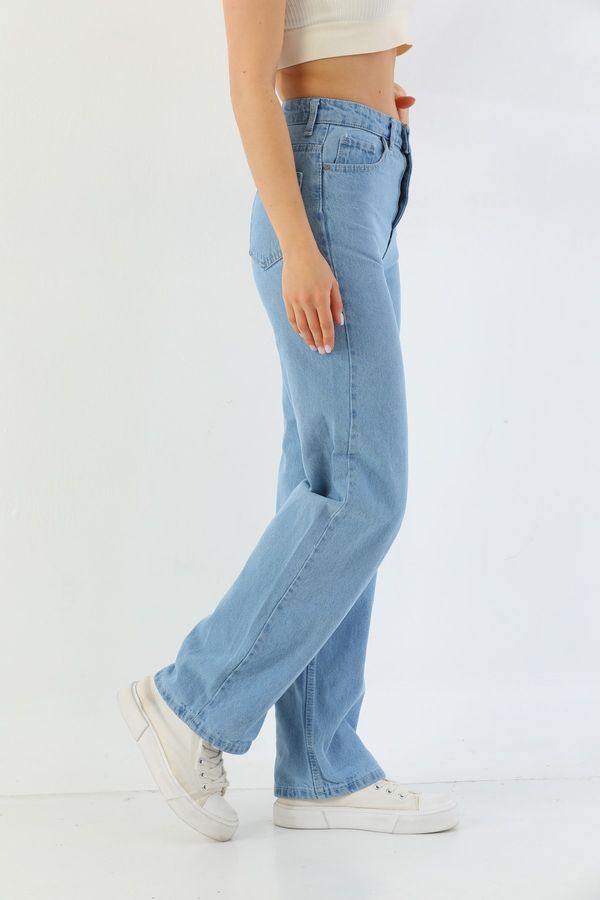 BİKELİFE BİKELİFE Blue High Waist Palazzo Jeans