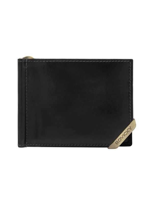 Fashionhunters Black and dark brown banknote wallet with compartments