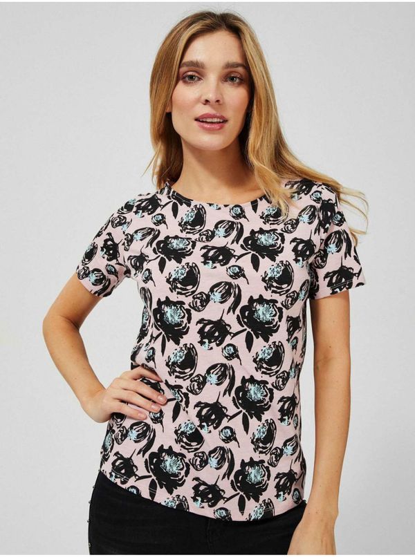 Moodo Black and pink patterned T-shirt Moodo - Women