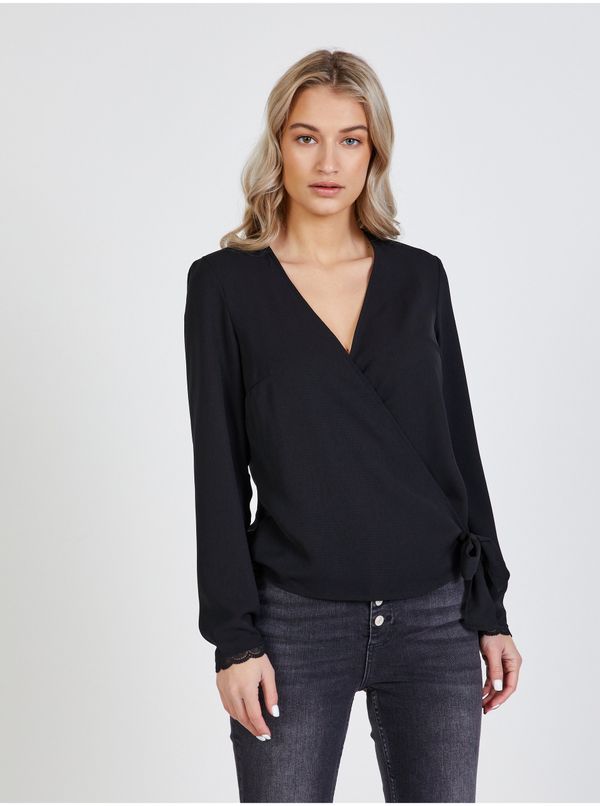 CAMAIEU Black blouse with trim CAMAIEU - Ladies