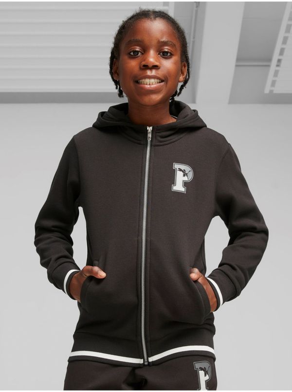 Puma Black Boys' Zippered Hoodie Puma Squad - Boys