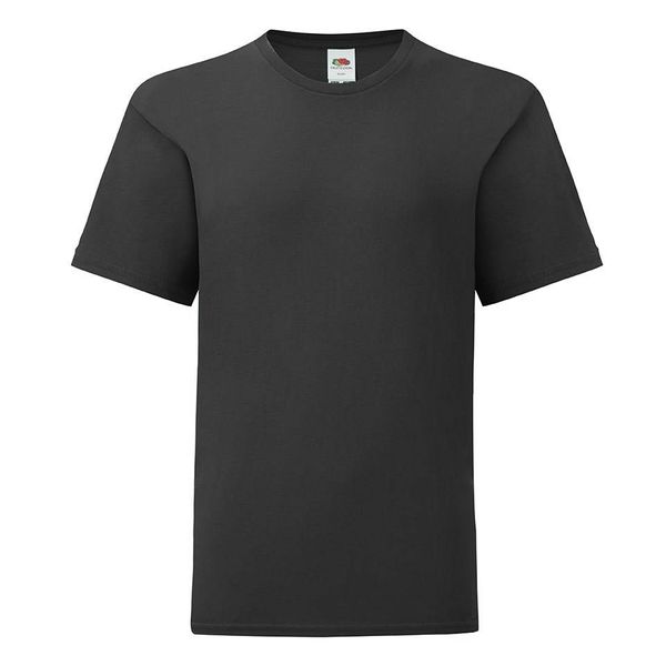 Fruit of the Loom Black children's t-shirt in combed cotton Fruit of the Loom