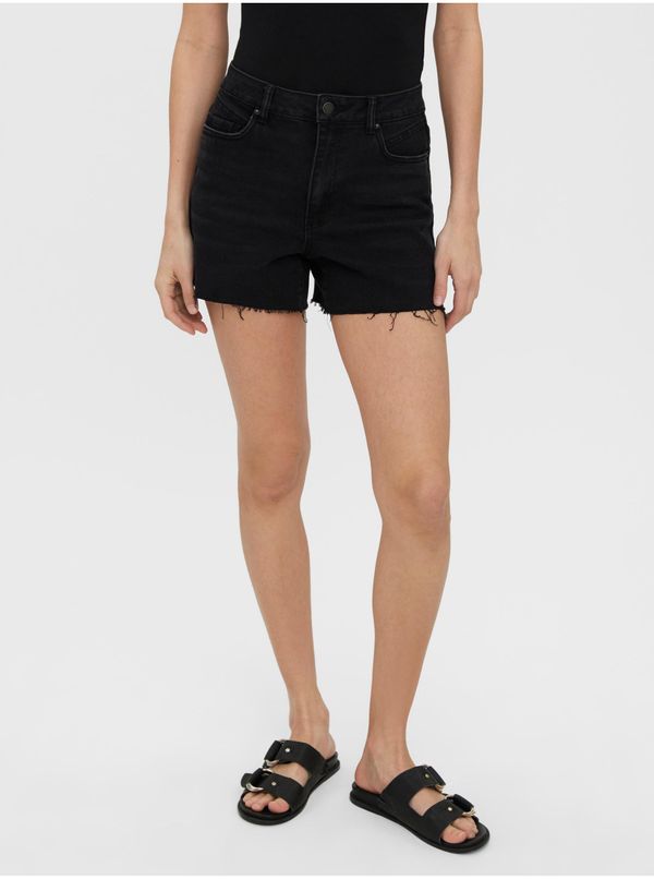 Vero Moda Black denim shorts VERO MODA Brenda - Women's
