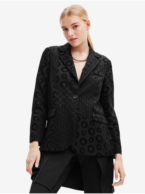 DESIGUAL Black Desigual Sici Patterned Jacket - Ladies
